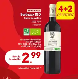 Lidl Terres Nouvelles Bordeaux BIO offre