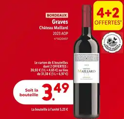 Lidl Château Maillard BORDEAUX Graves offre