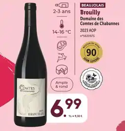 Lidl Domaine des Comtes de Chabannes BEAUJOLAIS Brouilly offre