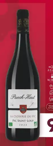 Lidl Puech-Haut PIC SAINT-LOUP BIO La Closerie du Pic offre