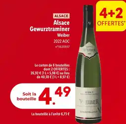 Lidl Weiber Alsace Gewurztraminer offre