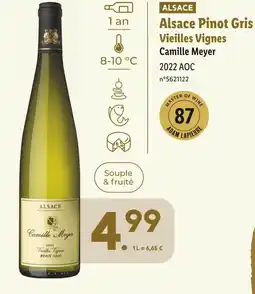 Lidl Camille Meyer Alsace Pinot Gris Vieilles Vignes offre