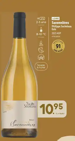 Lidl Philippe Socheleau LOIRE Savennières Éole 2023 AOP offre