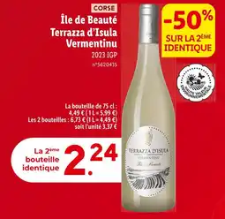 Lidl Terrazza d’Isula Vermentinu CORSE Île de Beauté Terrazza d’Isula Vermentinu offre