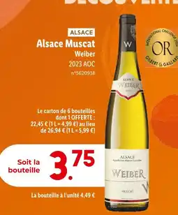 Lidl Weiber Alsace Muscat offre