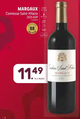 Lidl Comtesse Saint-Hilaire MARGAUX offre