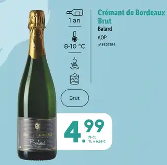 Lidl Balard Crémant de Bordeaux offre
