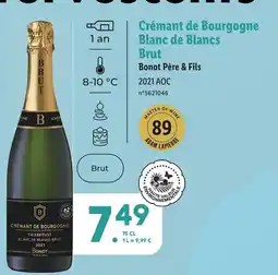 Bonot Père & Fils Crémant de Bourgogne Blanc de Blancs Brut