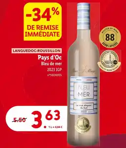 Lidl Bleu de mer LANGUEDOC-ROUSSILLON Pays d’Oc offre