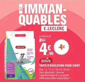 E.Leclerc Jardi Tapis d'éducation pour chiot offre