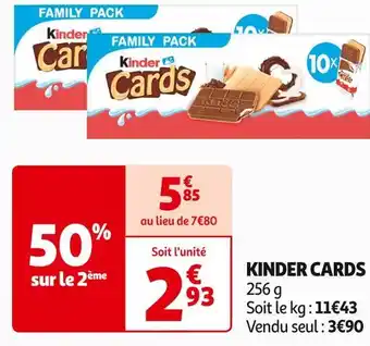 Auchan Supermarché KINDER KINDER CARDS offre