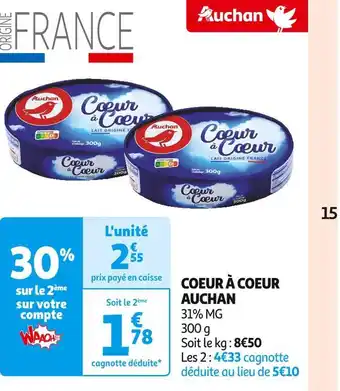 Auchan Supermarché AUCHAN COEUR À COEUR offre