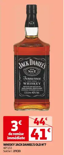 Auchan Supermarché JACK DANIEL'S WHISKY OLD N°7 offre