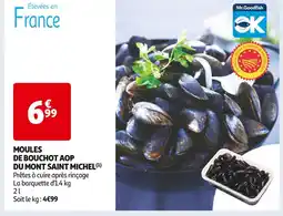 Auchan Supermarché Mr. Goodfish MOULES DE BOUCHOT AOP DU MONT SAINT MICHEL offre