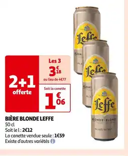 Auchan Supermarché LEFFE BIÈRE BLONDE offre