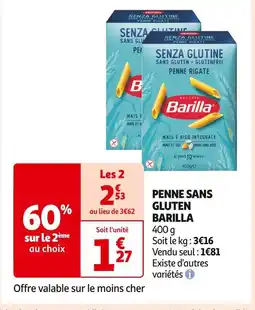 Auchan Supermarché BARILLA PENNE SANS GLUTEN offre