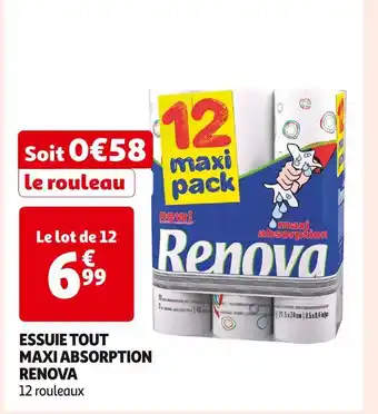 Auchan Supermarché RENOVA ESSUIE TOUT MAXI ABSORPTION offre