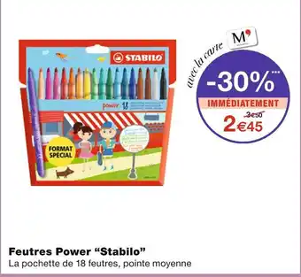 Monoprix Stabilo Feutres Power offre
