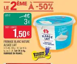 Match Fromage blanc nature alsace lait offre