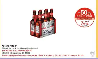 Monoprix Bud Bière offre