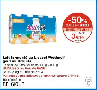 Monoprix Actimel Lait fermenté au L.casei goût multifruits offre