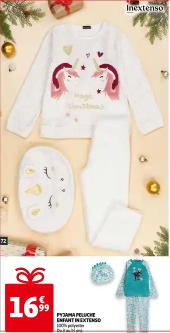 Auchan Pyjama Peluche Enfant in Extenso offre