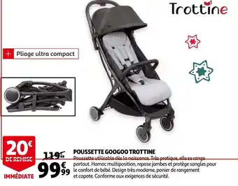 Auchan Poussette Googoo Trottine offre