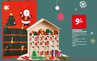 Auchan Maison en Bois Calendrier de l'Avent offre