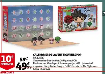 Auchan Calendrier de l'Avent Figurines Pop offre