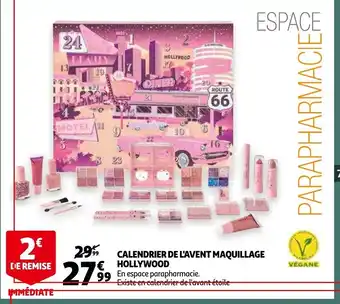 Auchan Calendrier de l'Avent Maquillage Hollywood offre