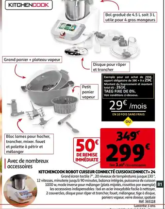 Auchan KitchenCook Robot Cuiseur Cennecté CuisioxConnect offre