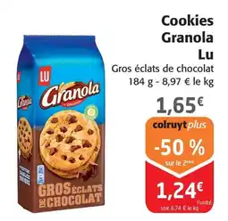 Colruyt Cookies Granola Lu offre