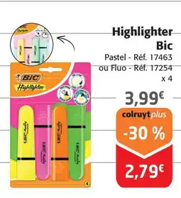 Colruyt Highlighter Bic offre