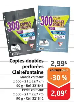 Copies doubles perforées Clairefontaine