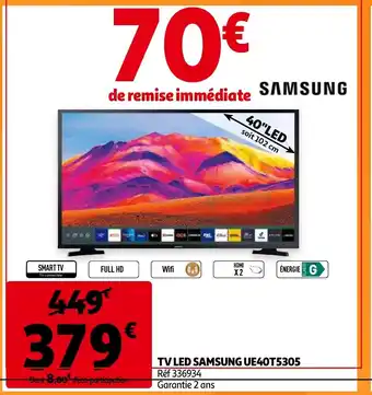 Auchan TV Led Samsung UE40T5305 offre