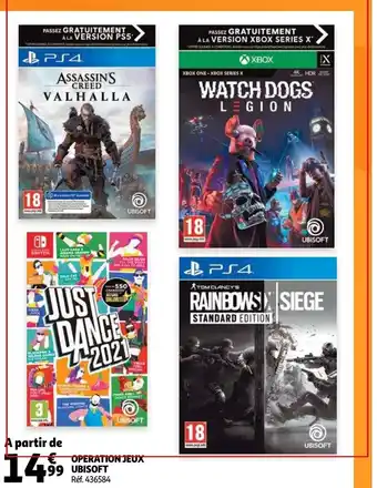 Auchan Operation Jeux Ubisoft offre