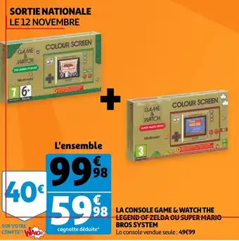 Auchan La Console Game & Watch The LEgend of Zelda offre