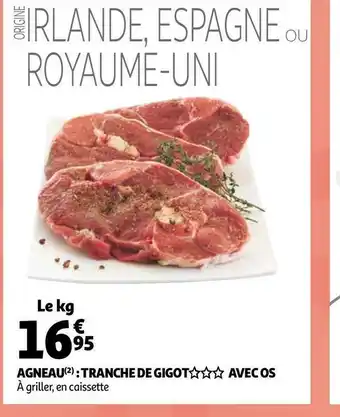 Auchan Agneau : tranche de gigot avec os offre