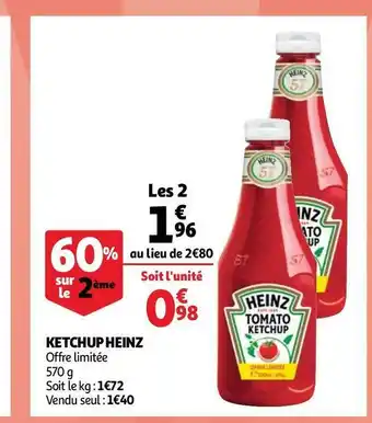 Auchan Heinz ketchup offre