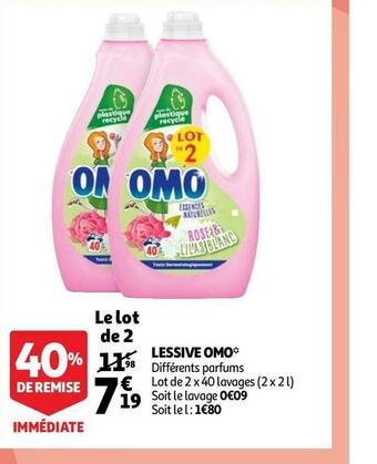 Auchan Omo lessive offre