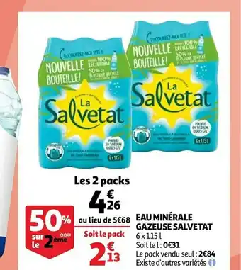 La salvetat eau minérale gazeuse