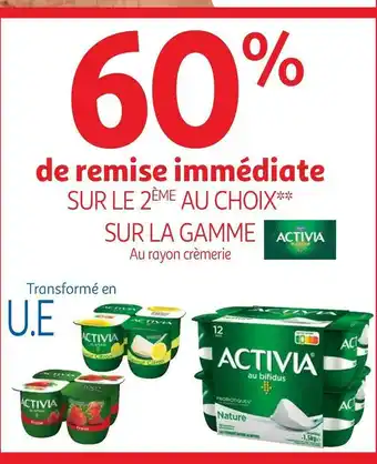 Auchan Activia bon plan sur la gamme de la marque activia offre