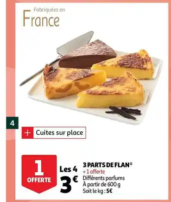 Auchan 3 parts de flan offre