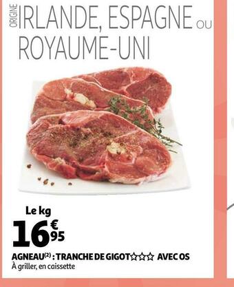 Agneau : tranche de gigot avec os