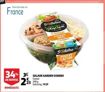 Auchan Sodebo salade garden offre