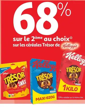 Auchan Kellogg's bon plan sur les céréales trésor de kellogg's offre