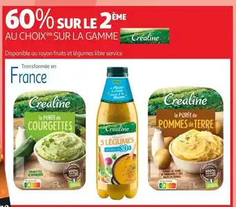 Auchan Créaline bon plan sur la gamme créaline offre