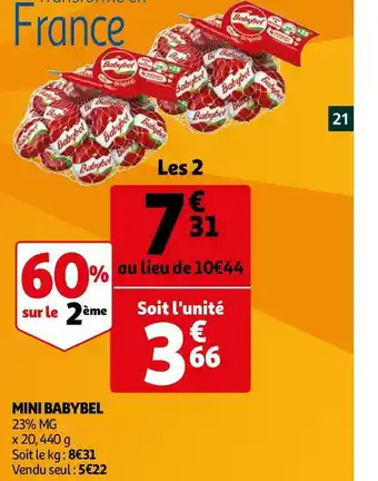 Auchan Babybel mini babybel offre