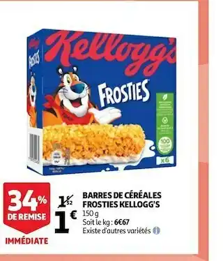 Auchan Frosties barres de céréales offre