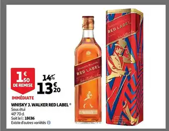 Auchan Red label whisky j. walker offre